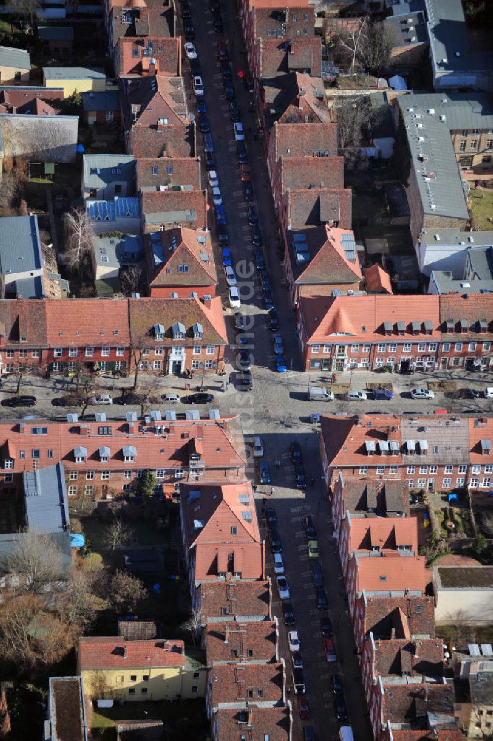 Potsdam aus der Vogelperspektive: Wohngebiet Holländerviertel / das Holländische Viertel in Potsdam