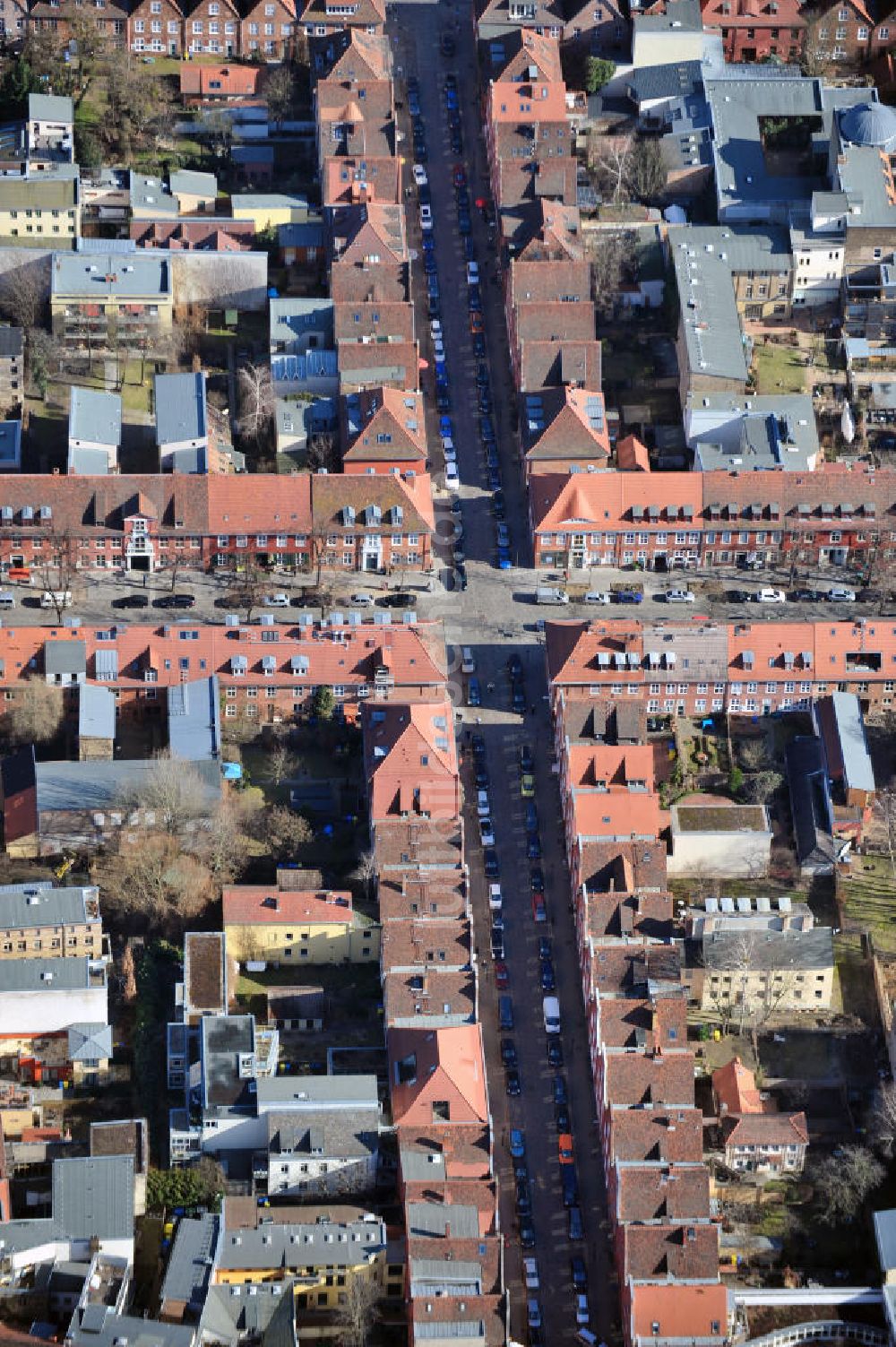 Luftbild Potsdam - Wohngebiet Holländerviertel / das Holländische Viertel in Potsdam