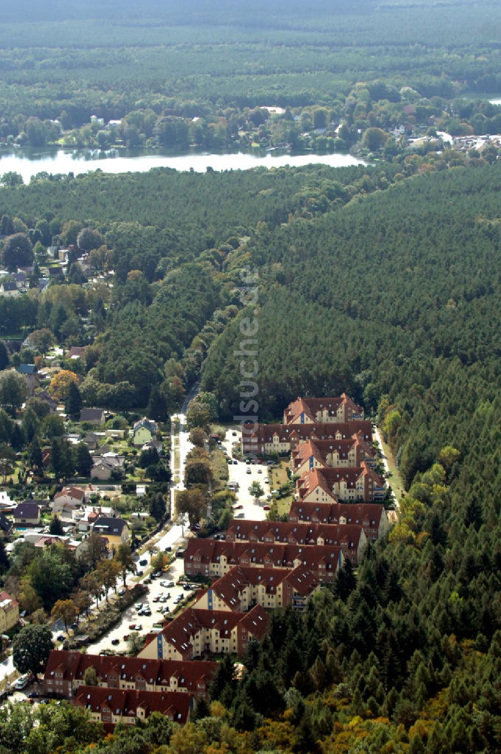 Luftbild Grünheide - Wohngebiet an der Hubertusstraße in Grünheide