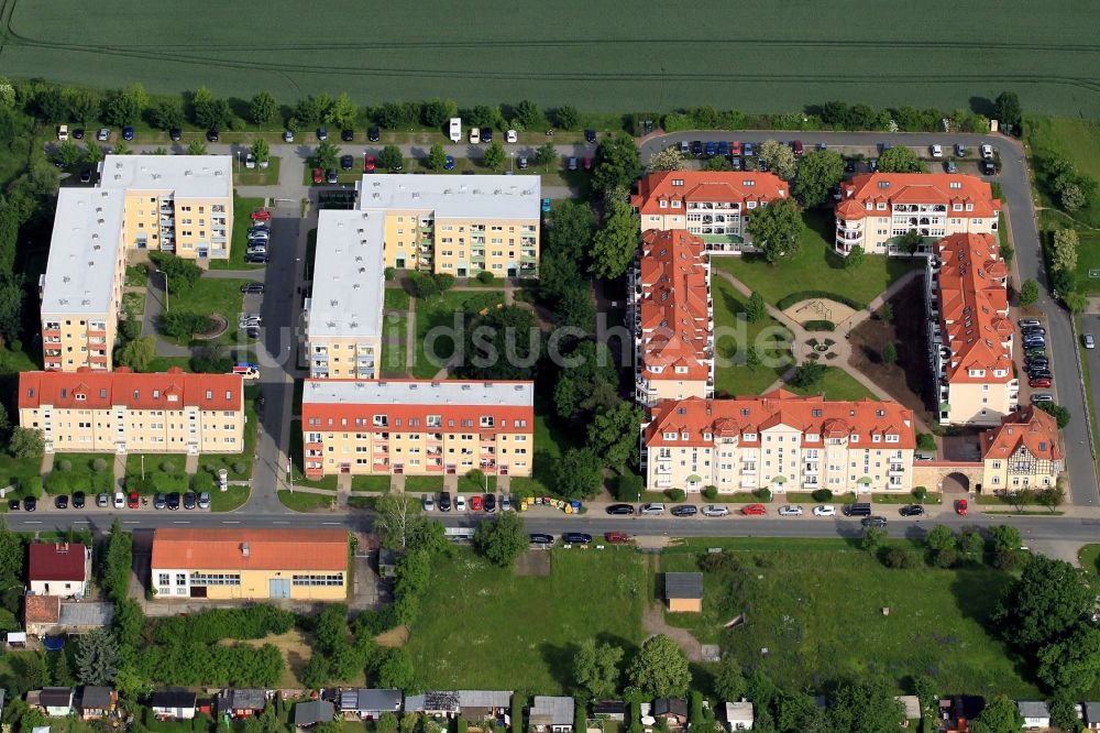 Weimar von oben - Wohngebiet an der Humpoldtstraße in Weimar im Bundesland Thüringen