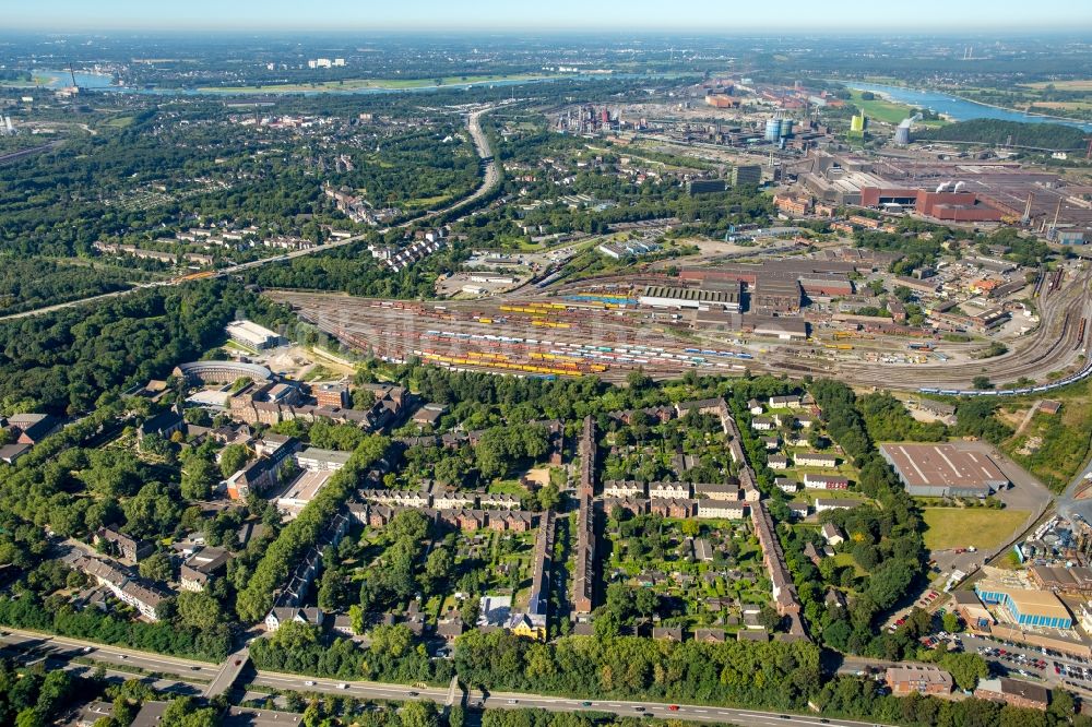 Duisburg aus der Vogelperspektive: Wohngebiet der Josef-Kolonie (Jupp-Kolonie) in Duisburg im Bundesland Nordrhein-Westfalen