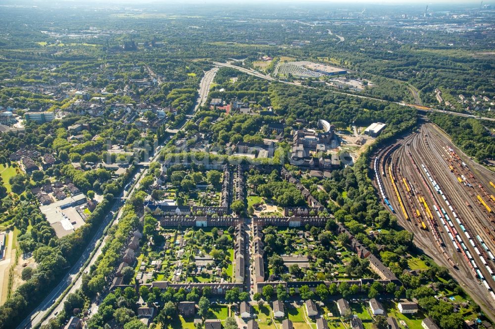 Luftbild Duisburg - Wohngebiet der Josef-Kolonie (Jupp-Kolonie) in Duisburg im Bundesland Nordrhein-Westfalen