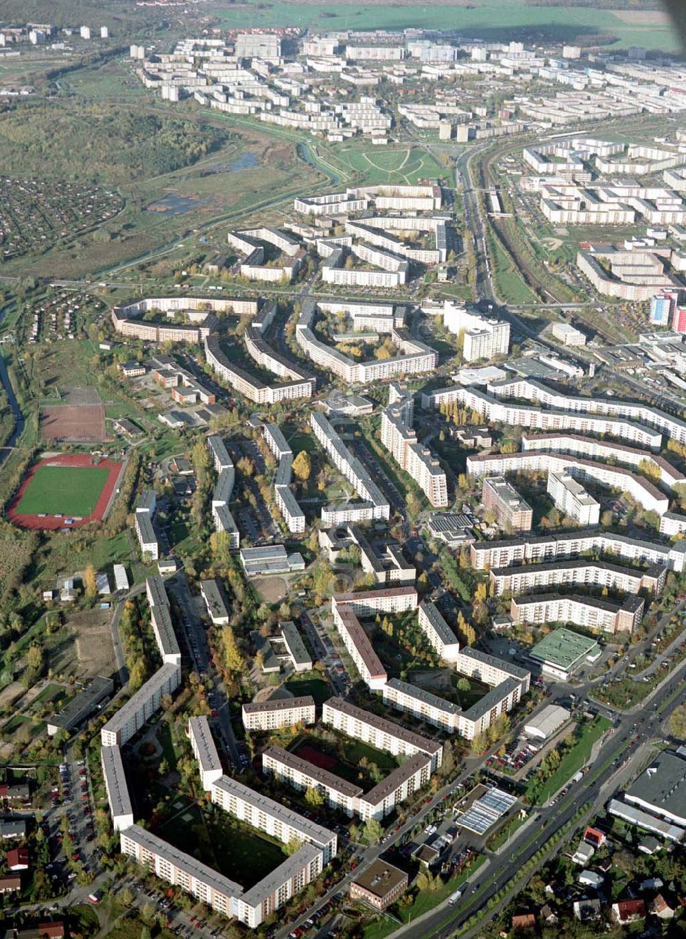 Luftaufnahme Berlin - Hellersdorf - Wohngebiet Kaulsdorf - Nord in Berlin - Hellersdorf.