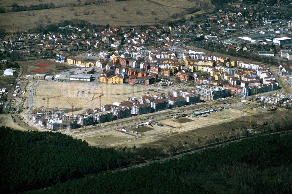 Luftaufnahme Potsdam - Drewitz / Kirchsteigfeld - 12.02.95 Wohngebiet am Kirchsteigfeld in Potsdam - Drewitz.