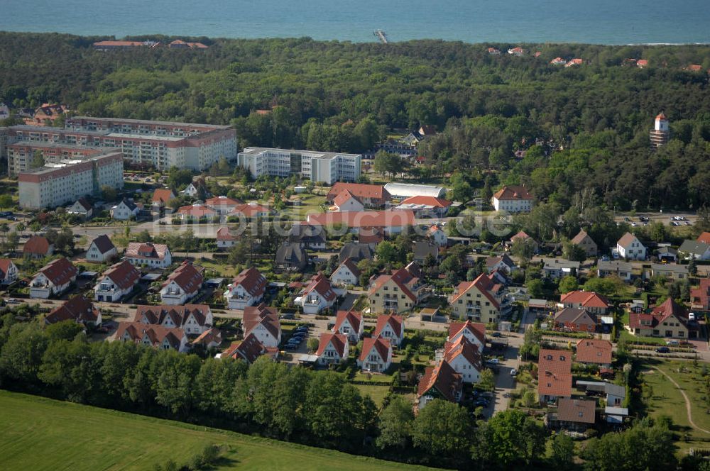 Graal-Müritz von oben - Wohngebiet Koppenheide der HAWO Bauträger KG in unmittelbarer Strandnähe im Ostseeheilbad Graal-Müritz