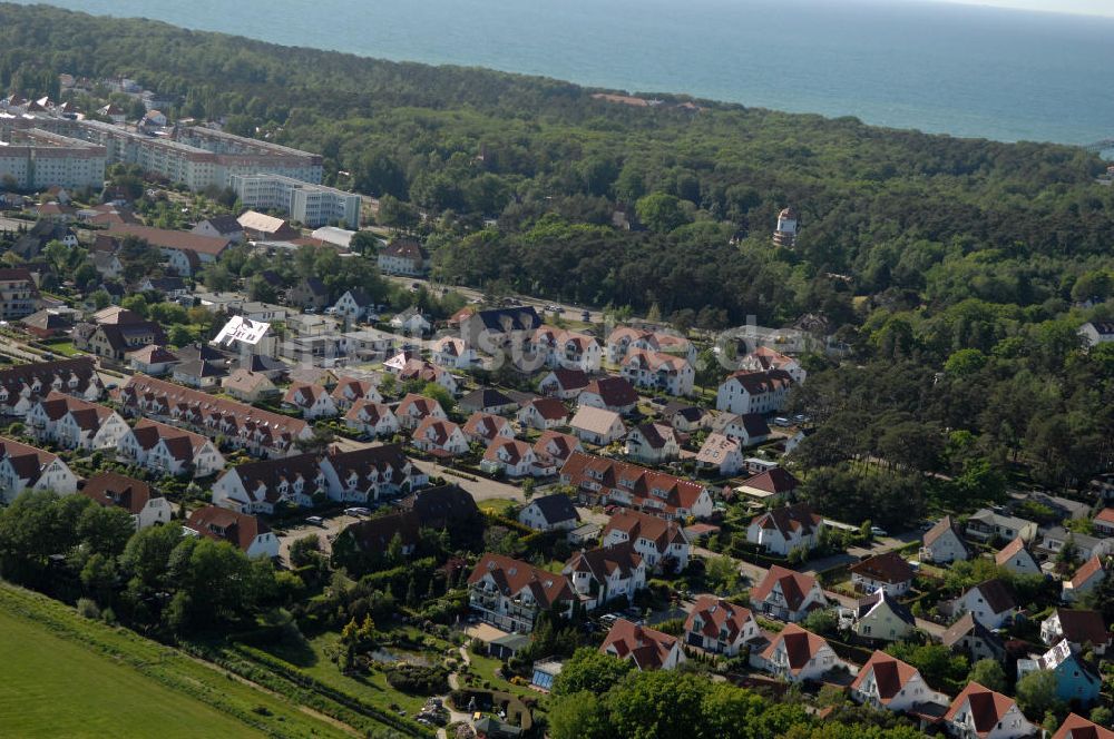 Graal-Müritz von oben - Wohngebiet Koppenheide der HAWO Bauträger KG in unmittelbarer Strandnähe im Ostseeheilbad Graal-Müritz