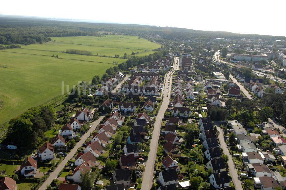 Graal-Müritz von oben - Wohngebiet Koppenheide der HAWO Bauträger KG in unmittelbarer Strandnähe im Ostseeheilbad Graal-Müritz