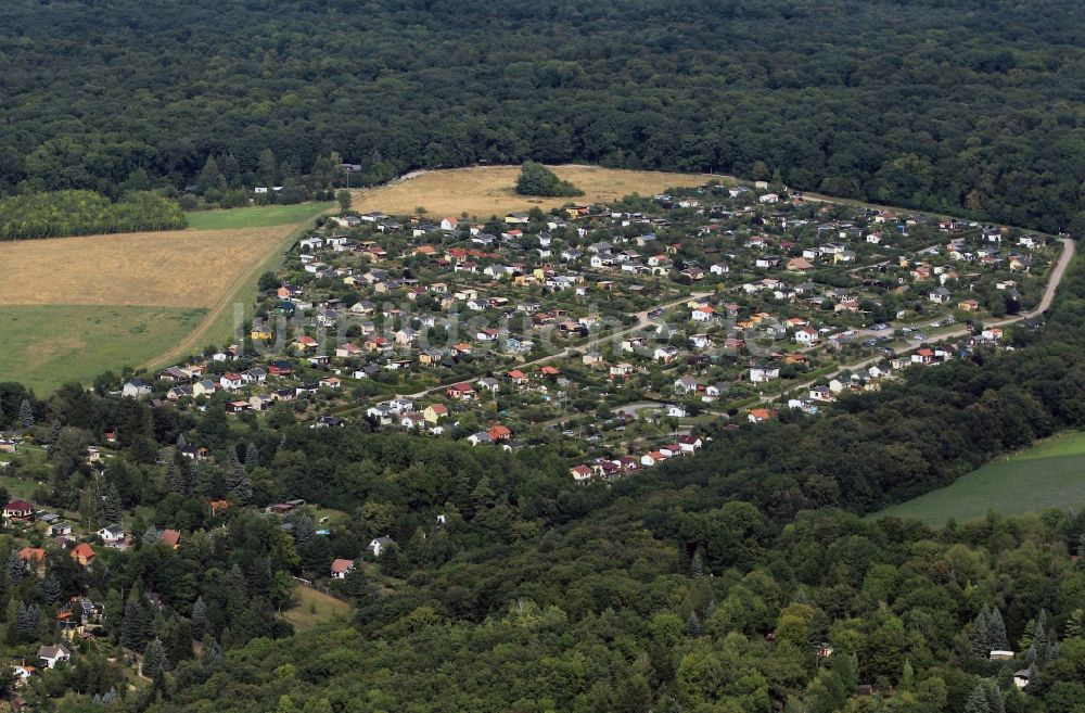 Luftbild Bischleben - Wohngebiet Krummer Weg am Steigerwald in Bischleben in Thüringen