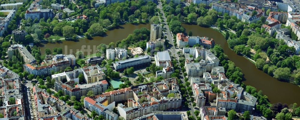 Luftbild Berlin - Wohngebiet am Lietzenseepark an der Neuen Kantstraße in Berlin Charlottenburg