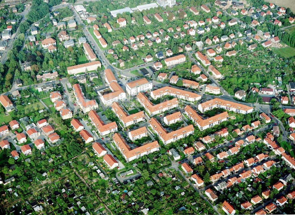 Luftbild Dresden - Niedersedlitz - Wohngebiet an der Lugauer Straße / Germanienweg in Dresden - Niedersedlitz - ein Projekt der MÜBAU.