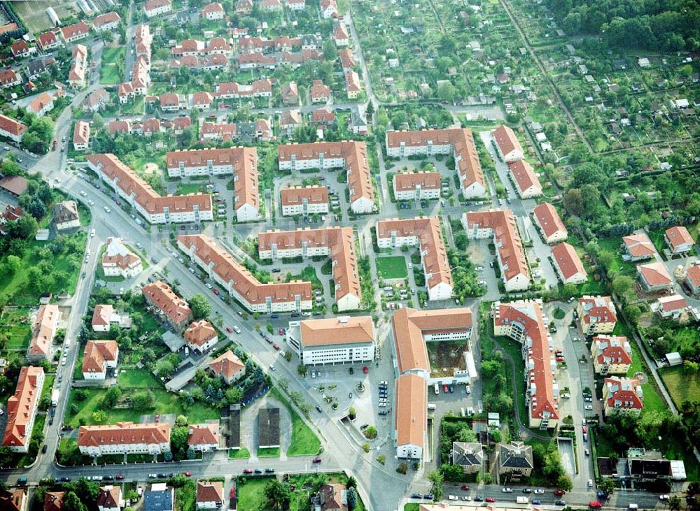 Luftaufnahme Dresden - Niedersedlitz - Wohngebiet an der Lugauer Straße / Germanienweg in Dresden - Niedersedlitz - ein Projekt der MÜBAU.