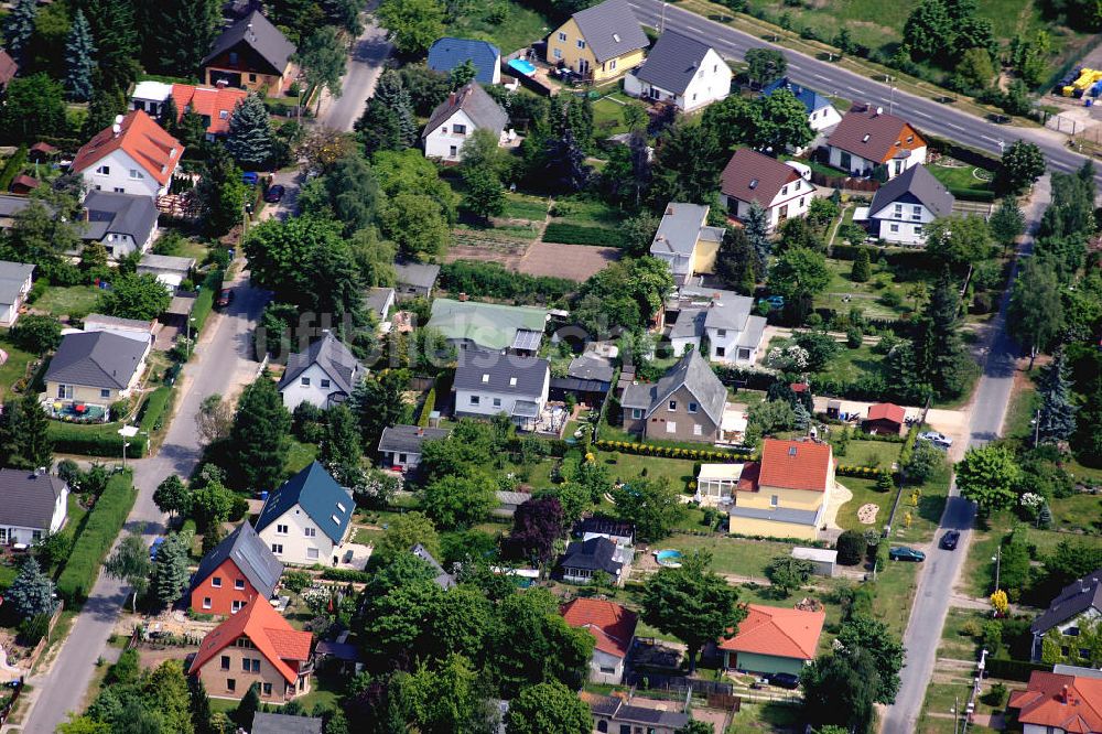 Berlin Mahlsdorf von oben - Wohngebiet Mahlsdorf