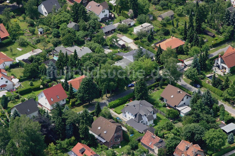 Luftaufnahme Berlin - Wohngebiet Mahlsdorf / Musikerviertel