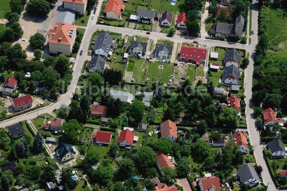 Luftbild Berlin Mahldorf - Wohngebiet Mahlsdorf Nordost