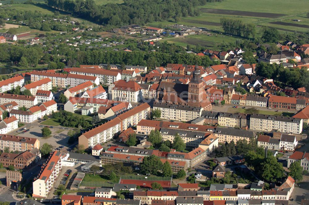 Malchin aus der Vogelperspektive: Wohngebiet in Malchin