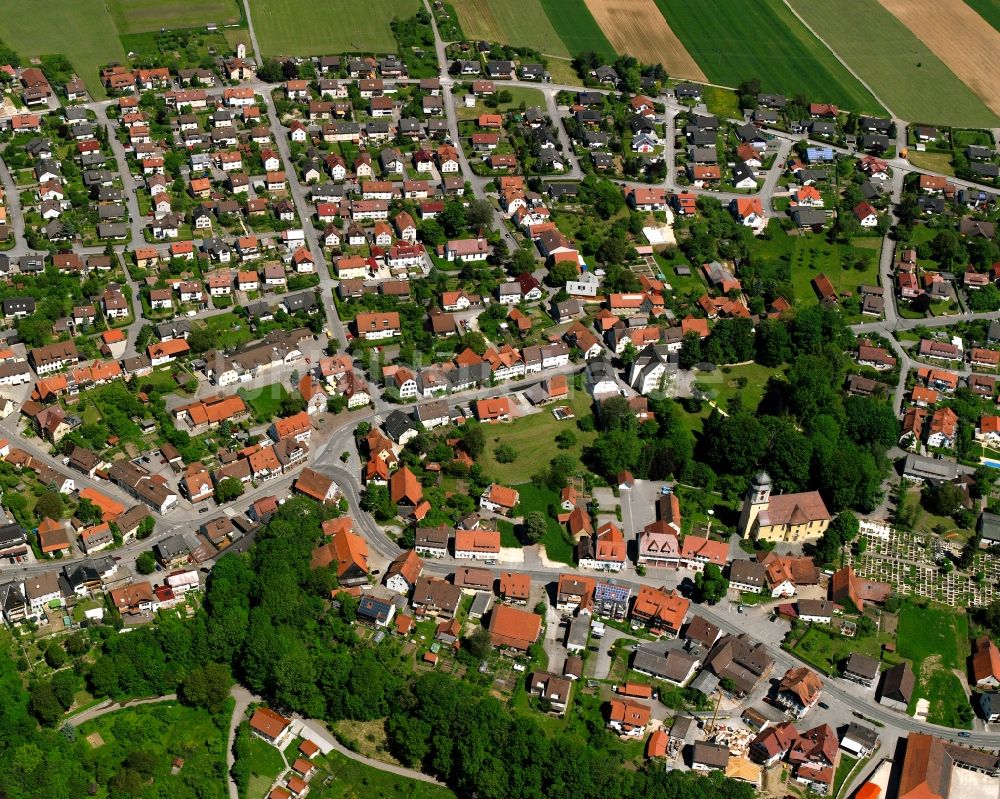 Alfdorf von oben - Wohngebiet der Mehrfamilienhaussiedlung in Alfdorf im Bundesland Baden-Württemberg, Deutschland