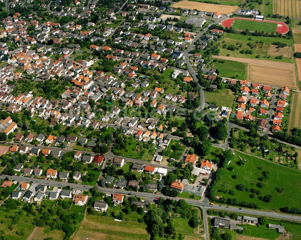 Luftbild Alten-Buseck - Wohngebiet der Mehrfamilienhaussiedlung in Alten-Buseck im Bundesland Hessen, Deutschland