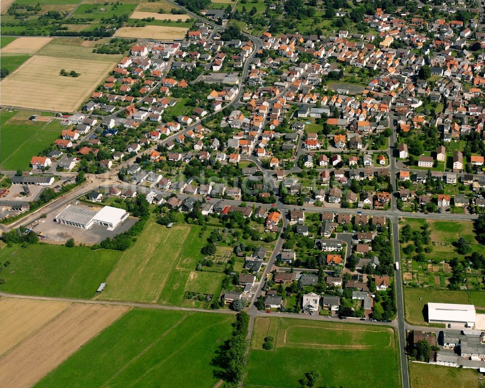 Luftaufnahme Alten-Buseck - Wohngebiet der Mehrfamilienhaussiedlung in Alten-Buseck im Bundesland Hessen, Deutschland