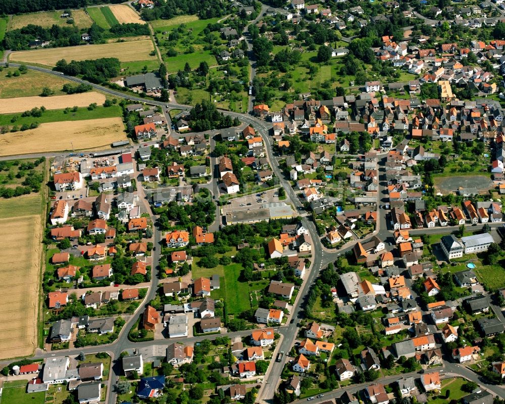 Alten-Buseck von oben - Wohngebiet der Mehrfamilienhaussiedlung in Alten-Buseck im Bundesland Hessen, Deutschland