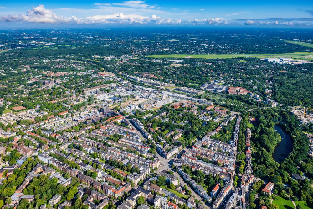 Hamburg von oben - Wohngebiet der Mehrfamilienhaussiedlung Appener Weg in Hamburg, Deutschland