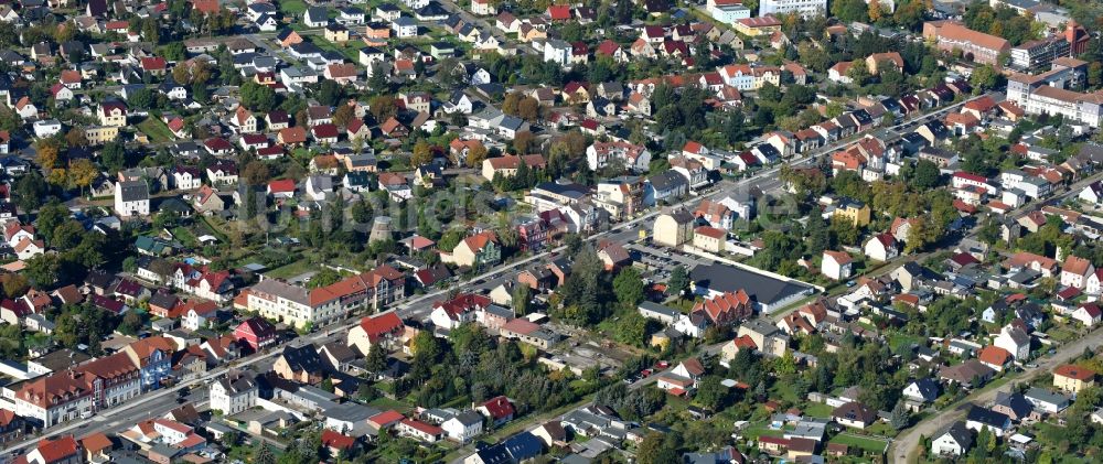 Luftbild Fürstenwalde/Spree - Wohngebiet der Mehrfamilienhaussiedlung August-Bebel-Straße in Fürstenwalde/Spree im Bundesland Brandenburg, Deutschland