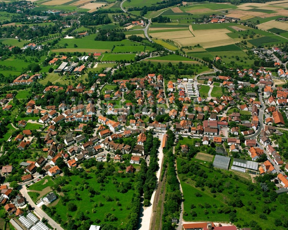 Luftaufnahme Bad Boll - Wohngebiet der Mehrfamilienhaussiedlung in Bad Boll im Bundesland Baden-Württemberg, Deutschland