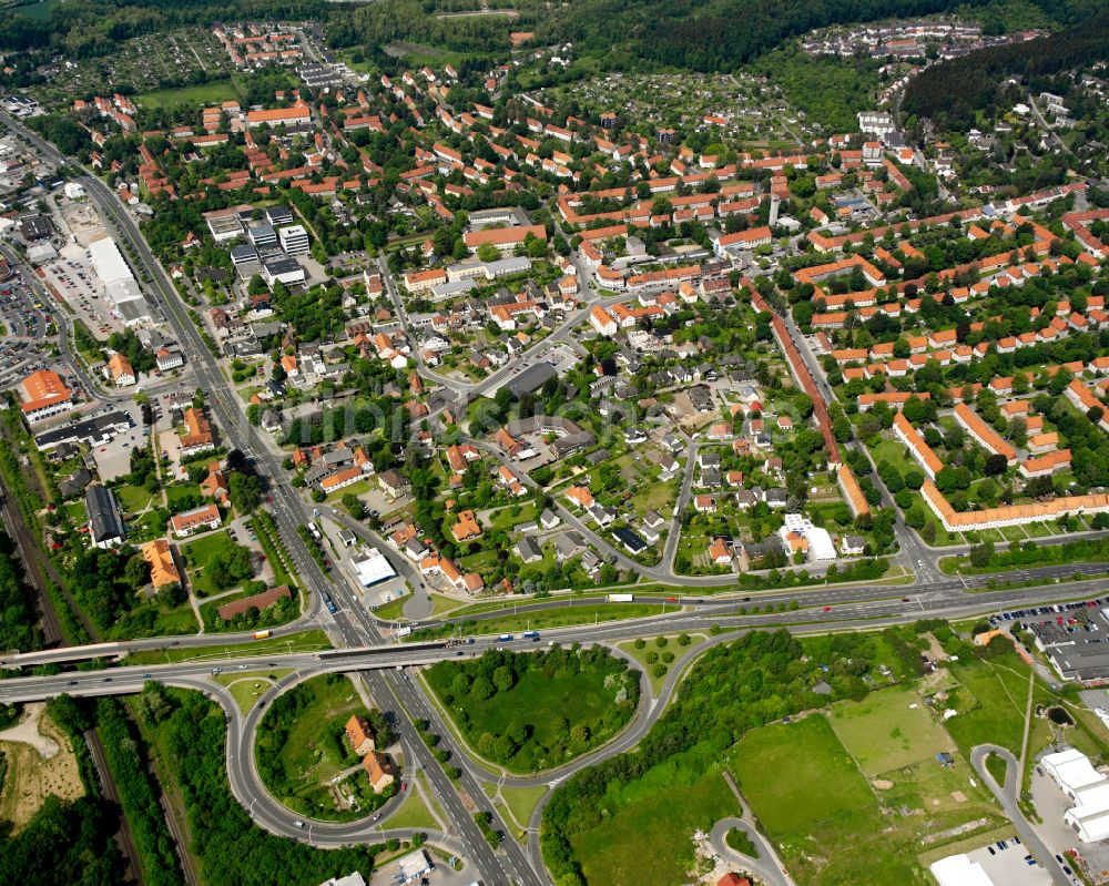 Bad aus der Vogelperspektive: Wohngebiet der Mehrfamilienhaussiedlung in Bad im Bundesland Niedersachsen, Deutschland