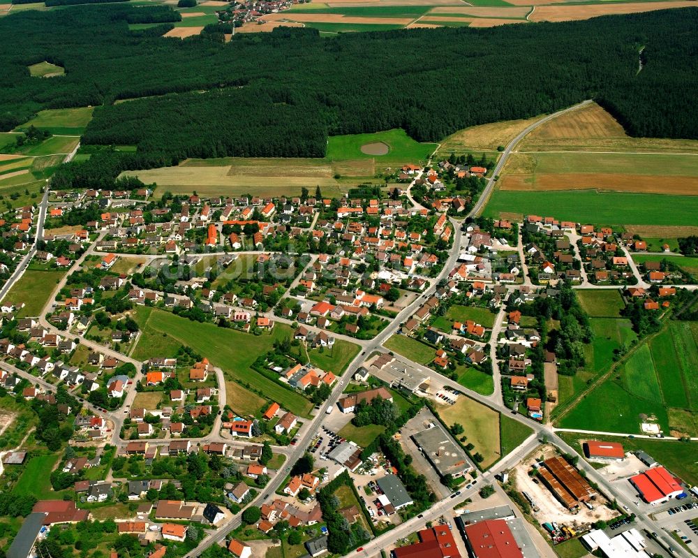 Bechhofen von oben - Wohngebiet der Mehrfamilienhaussiedlung in Bechhofen im Bundesland Bayern, Deutschland