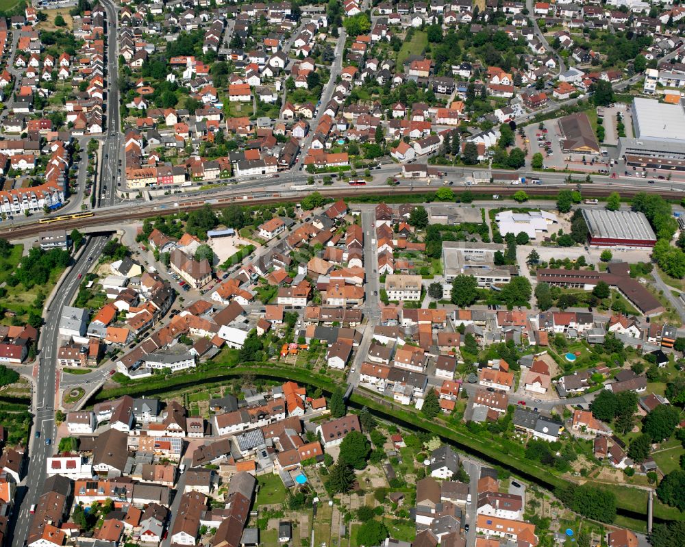 Luftbild Berghausen - Wohngebiet der Mehrfamilienhaussiedlung in Berghausen im Bundesland Baden-Württemberg, Deutschland