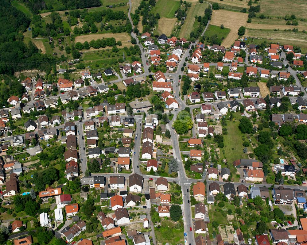 Luftbild Berghausen - Wohngebiet der Mehrfamilienhaussiedlung in Berghausen im Bundesland Baden-Württemberg, Deutschland