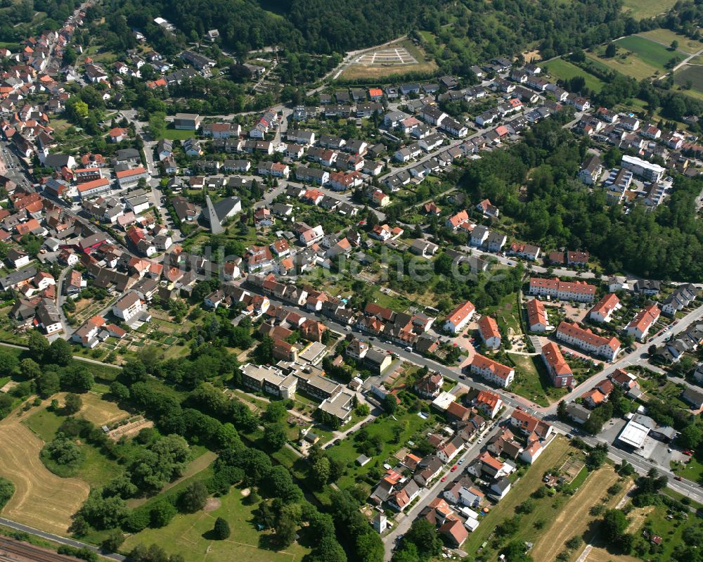 Luftaufnahme Berghausen - Wohngebiet der Mehrfamilienhaussiedlung in Berghausen im Bundesland Baden-Württemberg, Deutschland