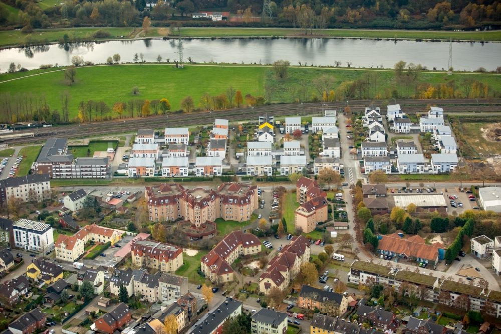 Bochum von oben - Wohngebiet einer Mehrfamilienhaussiedlung in Bochum im Bundesland Nordrhein-Westfalen