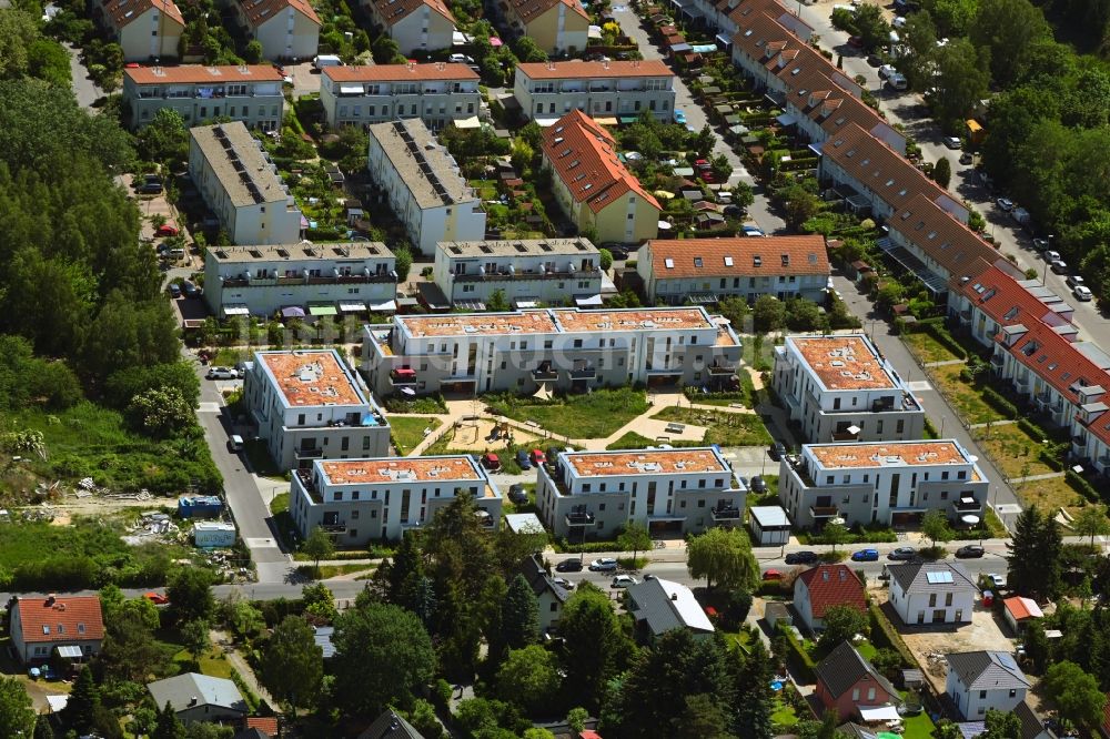 Luftbild Berlin - Wohngebiet der Mehrfamilienhaussiedlung am Bohnsdorfer Weg in Berlin, Deutschland