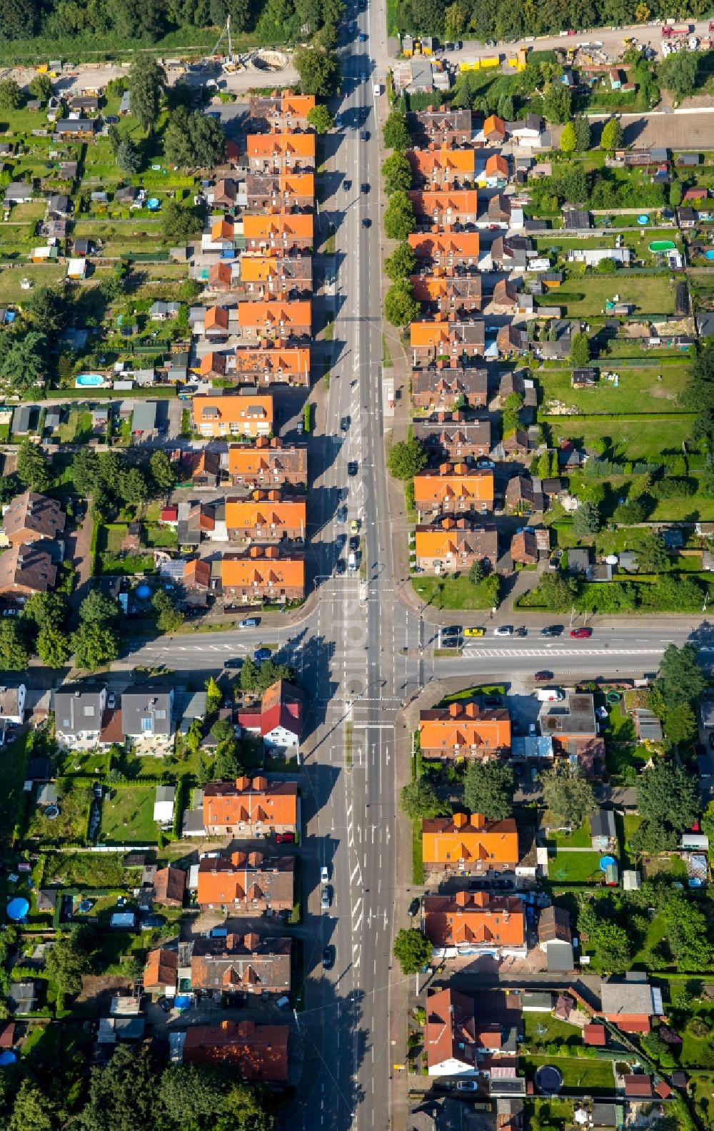 Luftbild Bottrop - Wohngebiet einer Mehrfamilienhaussiedlung in Bottrop im Bundesland Nordrhein-Westfalen