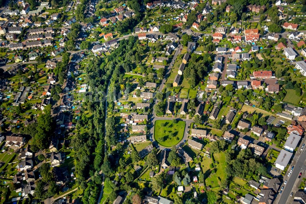 Luftbild Bottrop - Wohngebiet einer Mehrfamilienhaussiedlung in Bottrop im Bundesland Nordrhein-Westfalen