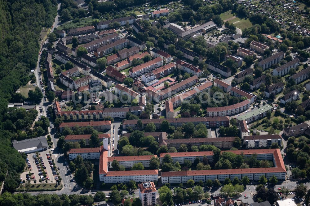 Luftbild Braunschweig - Wohngebiet der Mehrfamilienhaussiedlung in Braunschweig im Bundesland Niedersachsen, Deutschland