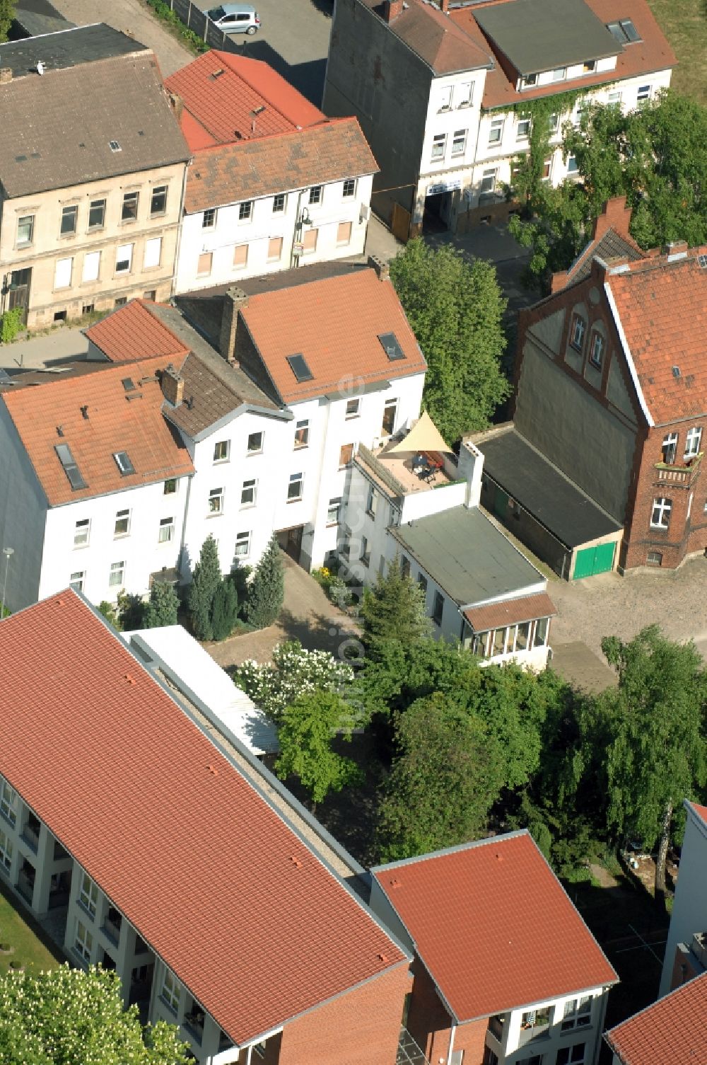 Luftbild Bernau - Wohngebiet der Mehrfamilienhaussiedlung Börnicker Straße in Bernau im Bundesland Brandenburg, Deutschland