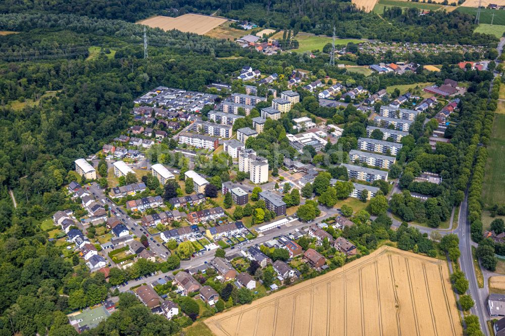 Castrop-Rauxel aus der Vogelperspektive: Wohngebiet der Mehrfamilienhaussiedlung in Castrop-Rauxel im Bundesland Nordrhein-Westfalen, Deutschland