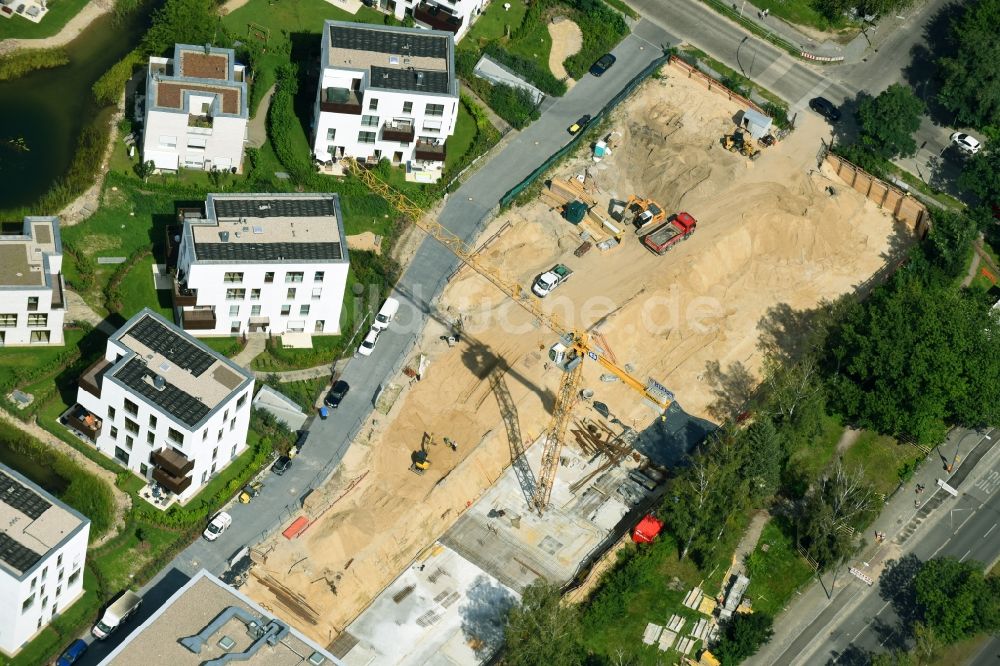 Berlin von oben - Wohngebiet einer Mehrfamilienhaussiedlung Clayallee - Hüttenweg im Ortsteil Dahlem in Berlin, Deutschland