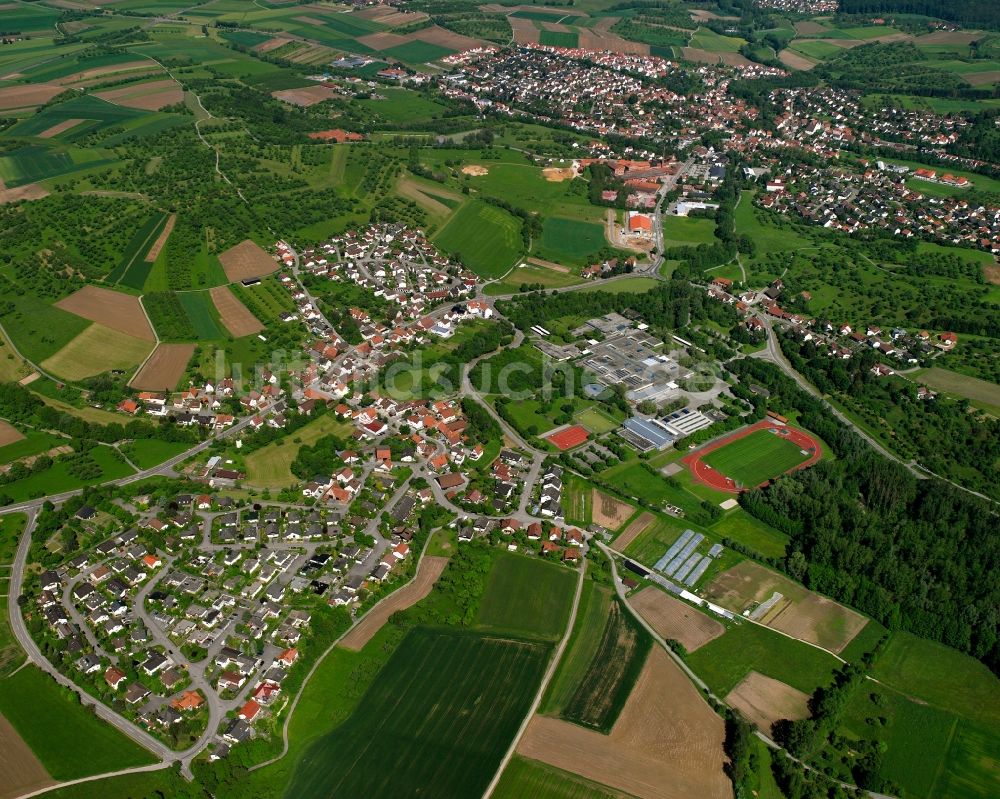 Luftbild Cottenweiler - Wohngebiet der Mehrfamilienhaussiedlung in Cottenweiler im Bundesland Baden-Württemberg, Deutschland