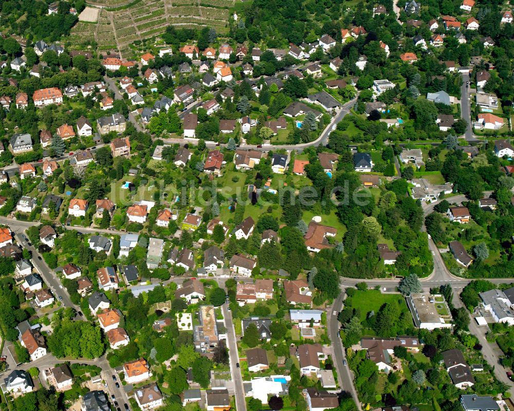 Luftaufnahme Durlach - Wohngebiet der Mehrfamilienhaussiedlung in Durlach im Bundesland Baden-Württemberg, Deutschland