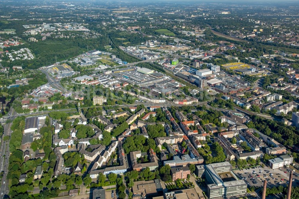 Luftbild Essen - Wohngebiet der Mehrfamilienhaussiedlung Eltingviertel in Essen im Bundesland Nordrhein-Westfalen