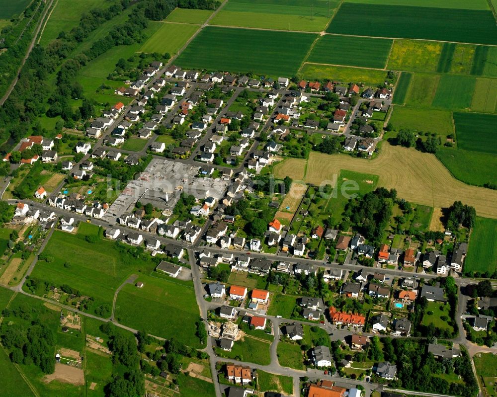 Elz aus der Vogelperspektive: Wohngebiet der Mehrfamilienhaussiedlung in Elz im Bundesland Hessen, Deutschland