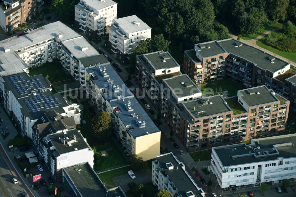 Luftaufnahme Hamburg - Wohngebiet einer Mehrfamilienhaussiedlung entlang des Jan Kuelper-Wegs in Hamburg