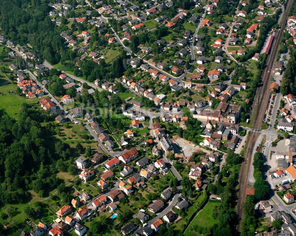 Luftbild Erbach - Wohngebiet der Mehrfamilienhaussiedlung in Erbach im Bundesland Hessen, Deutschland