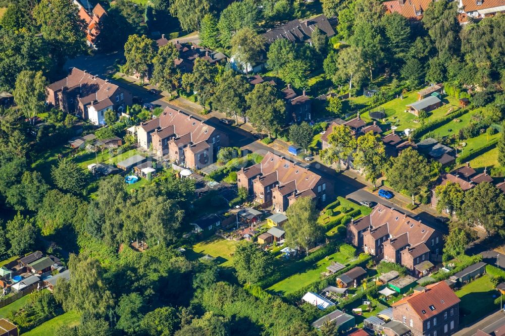 Luftbild Essen - Wohngebiet einer Mehrfamilienhaussiedlung in Essen im Bundesland Nordrhein-Westfalen