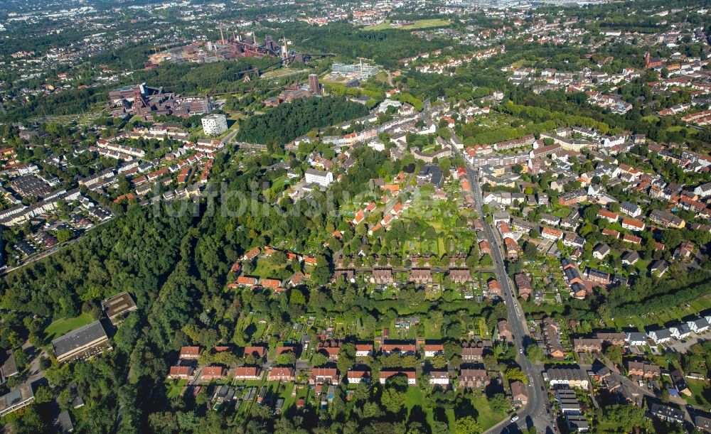 Luftaufnahme Essen - Wohngebiet einer Mehrfamilienhaussiedlung in Essen im Bundesland Nordrhein-Westfalen