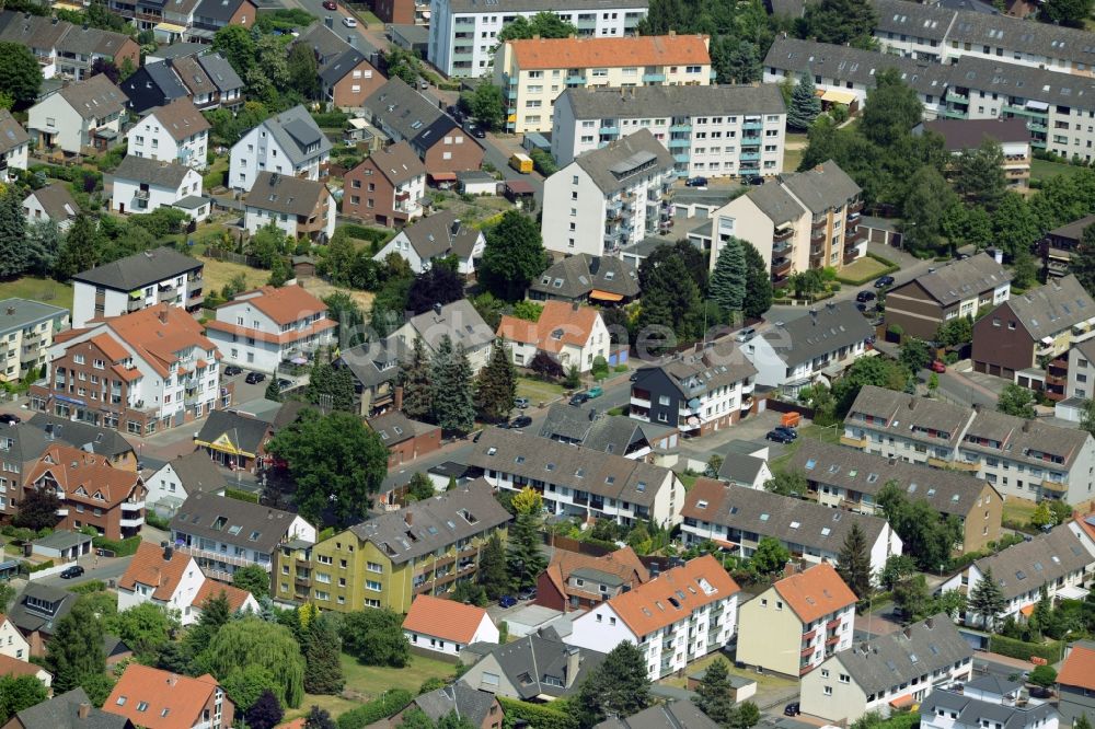 Luftbild Garbsen - Wohngebiet einer Mehrfamilienhaussiedlung in Garbsen im Bundesland Niedersachsen