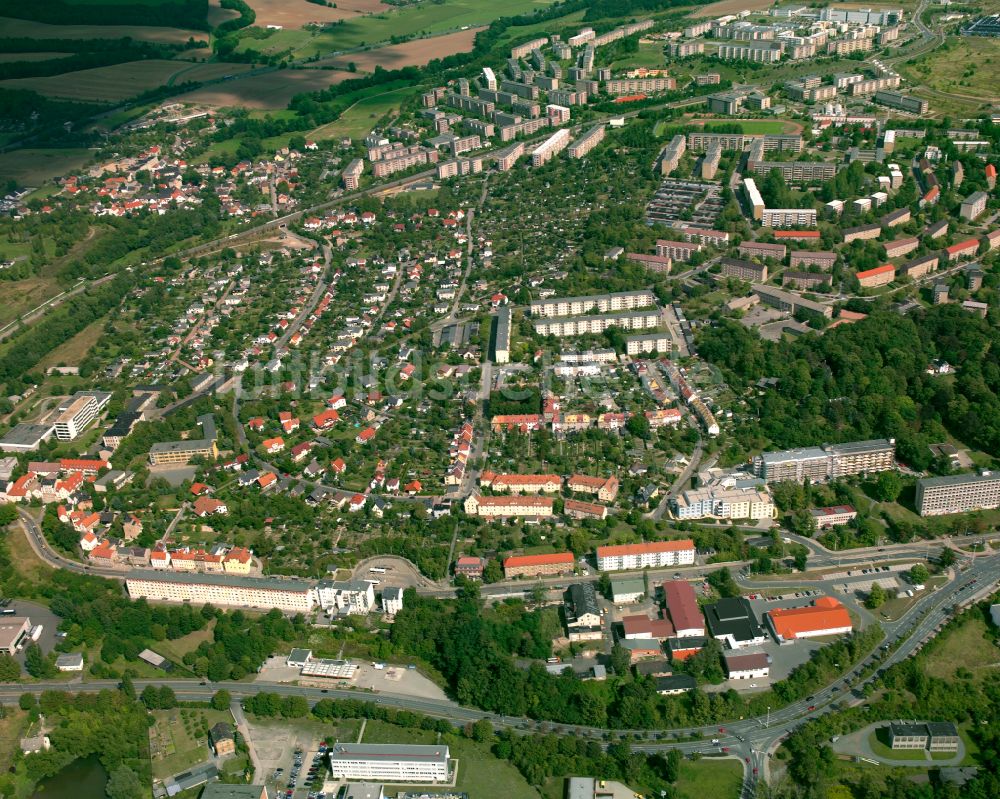 Luftbild Gera - Wohngebiet der Mehrfamilienhaussiedlung in Gera im Bundesland Thüringen, Deutschland