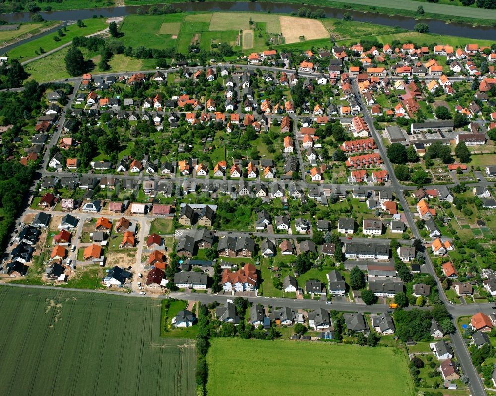 Gimte aus der Vogelperspektive: Wohngebiet der Mehrfamilienhaussiedlung in Gimte im Bundesland Niedersachsen, Deutschland